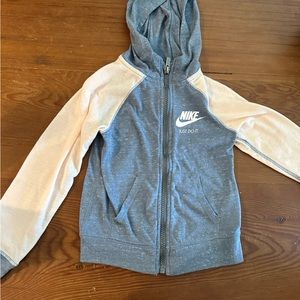 Blue/light pink girls Nike zipper jacket